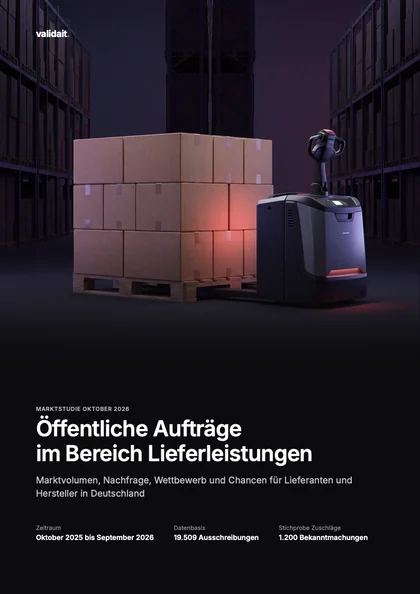 Cover of the validait market study Supply contracts (German)